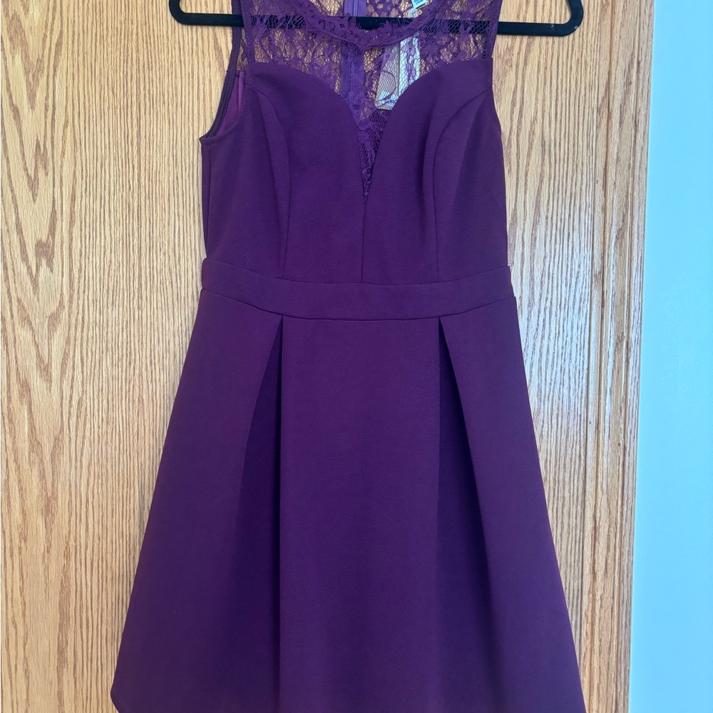 She + Sky Purple eggplant formal dress